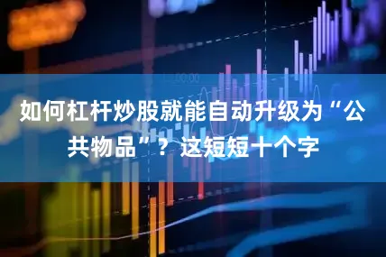 如何杠杆炒股就能自动升级为“公共物品”？这短短十个字